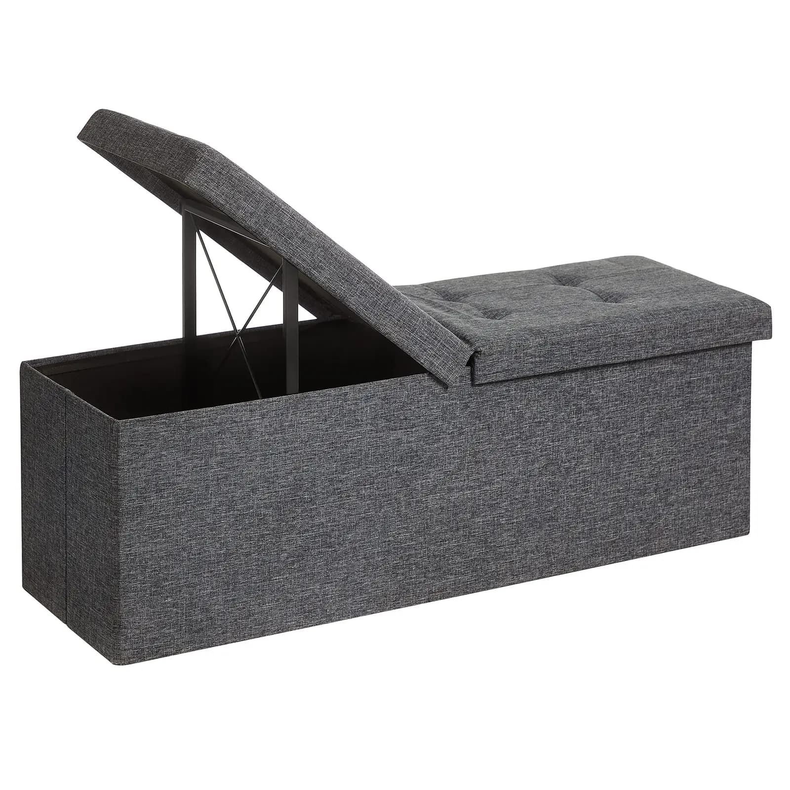 Puf de almacenamiento con tapa abatible - 38x110x38cm