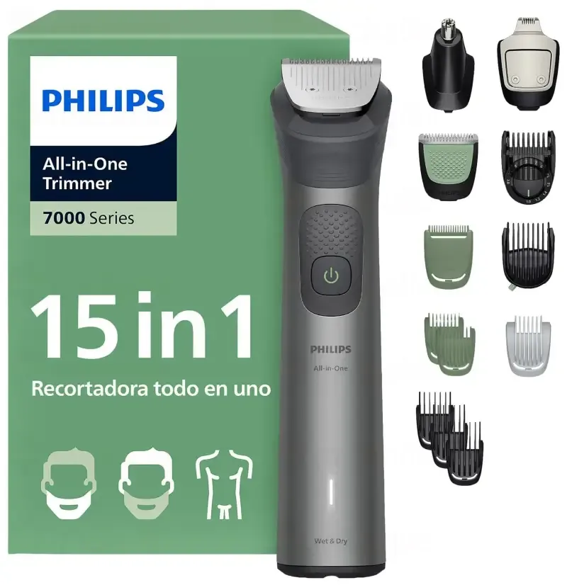 Philips BeardSense Afeitadora Corporal 15 en 1