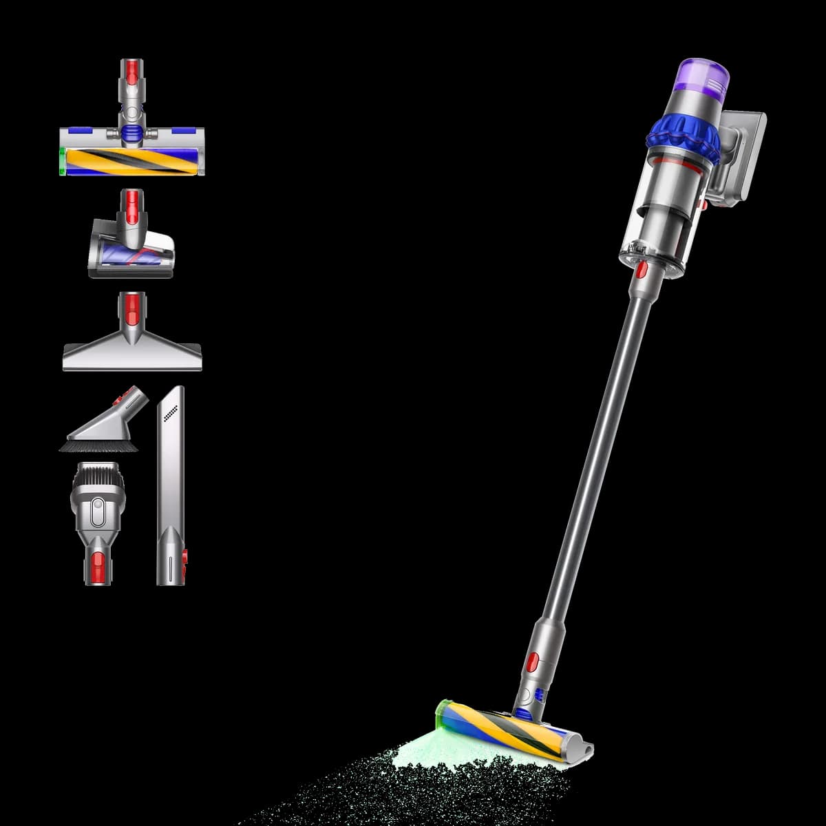 Aspirador Dyson V15 Detect Fluffy: Potencia 240 AW, 60 min Autonomía, Cepillo Iluminado