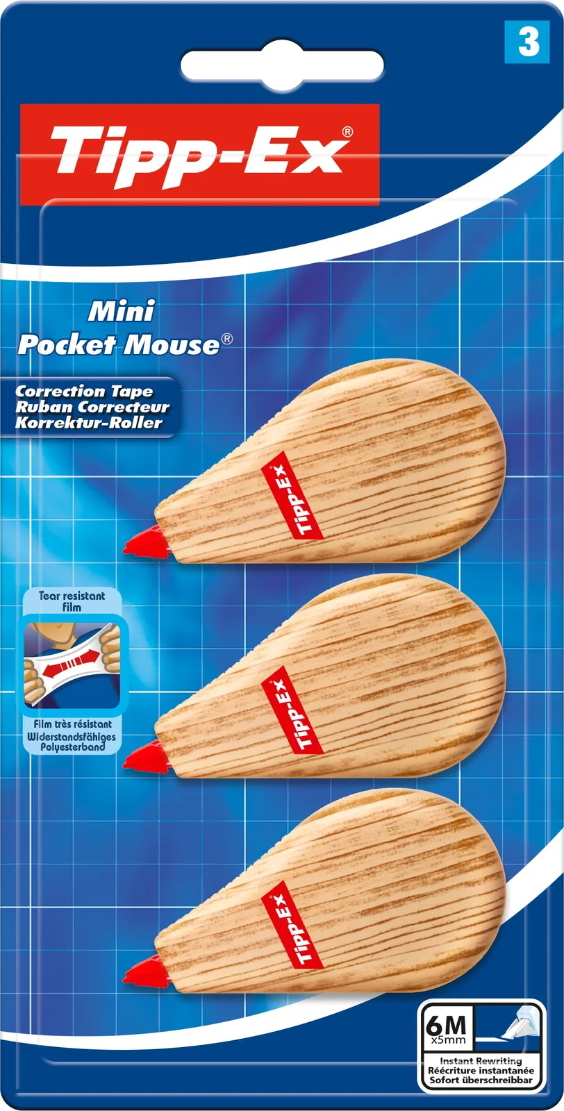 Pack 3x Tipp-Ex Mini Pocket Mouse: 9 Cintas Correctoras
