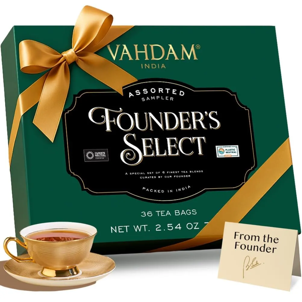 Surtido Té Premium 36 Bolsas Caja Regalo Founder's Selection