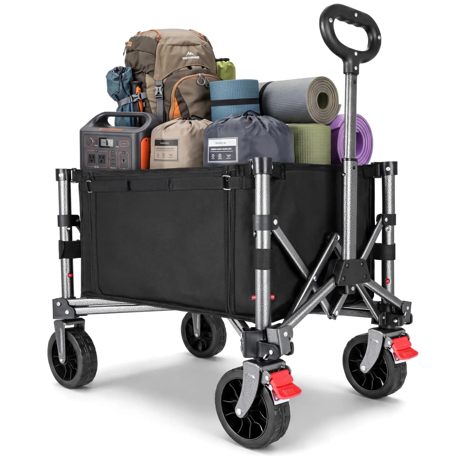 Carro Playa Plegable YEAUPE PRO - 70L, Capacidad 50kg, Ruedas Amovibles