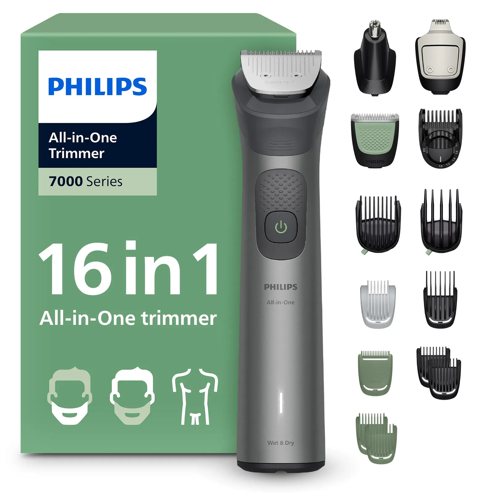 Philips Serie 7000 Recortadora Multifunción 16 en 1