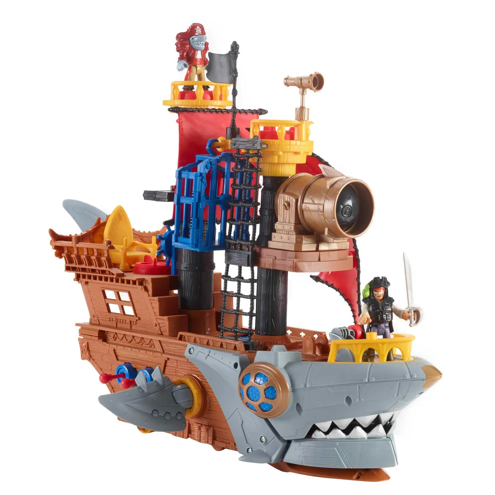 Fisher-Price Imaginext Barco Tiburón - Juego de Aventura Pirata