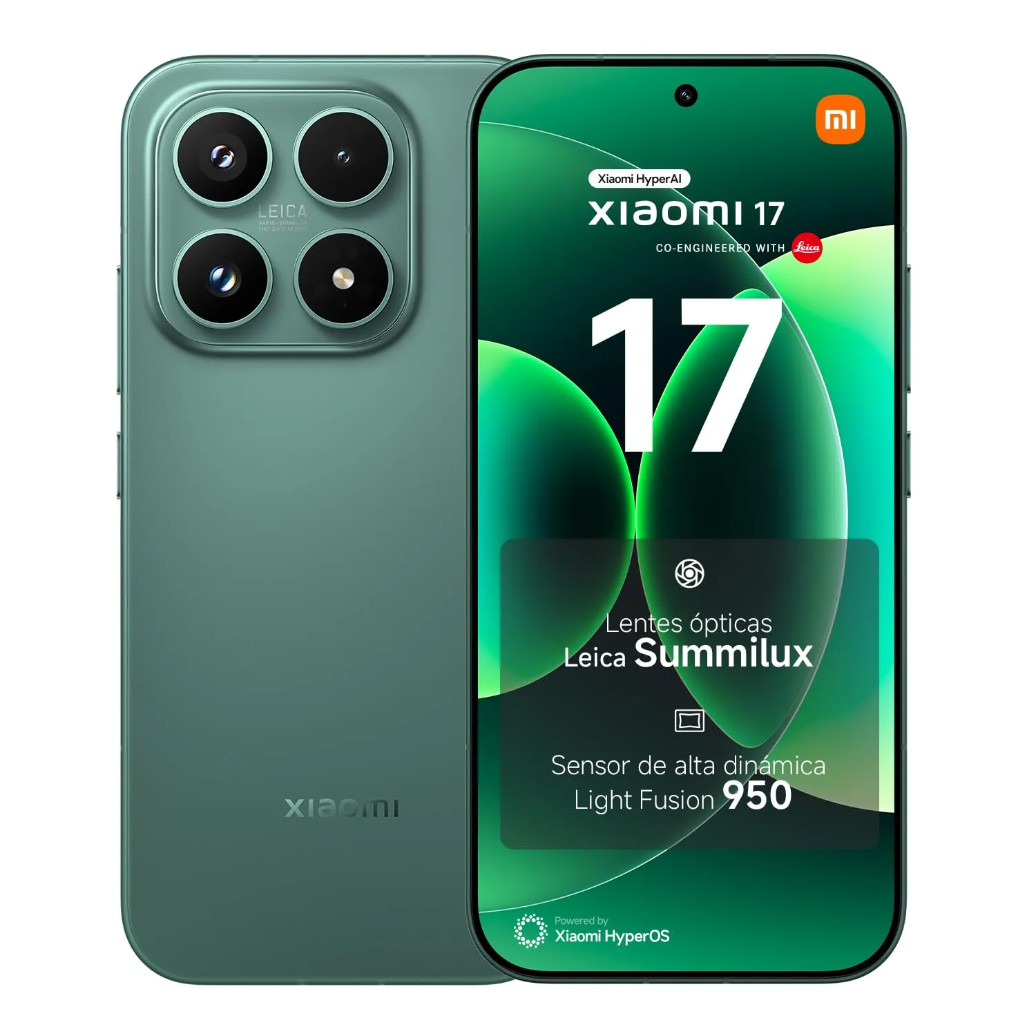 Xiaomi 17 Smartphone 12+512GB Verde (ES) Leica Summilux Snapdragon 8 Elite Gen 5