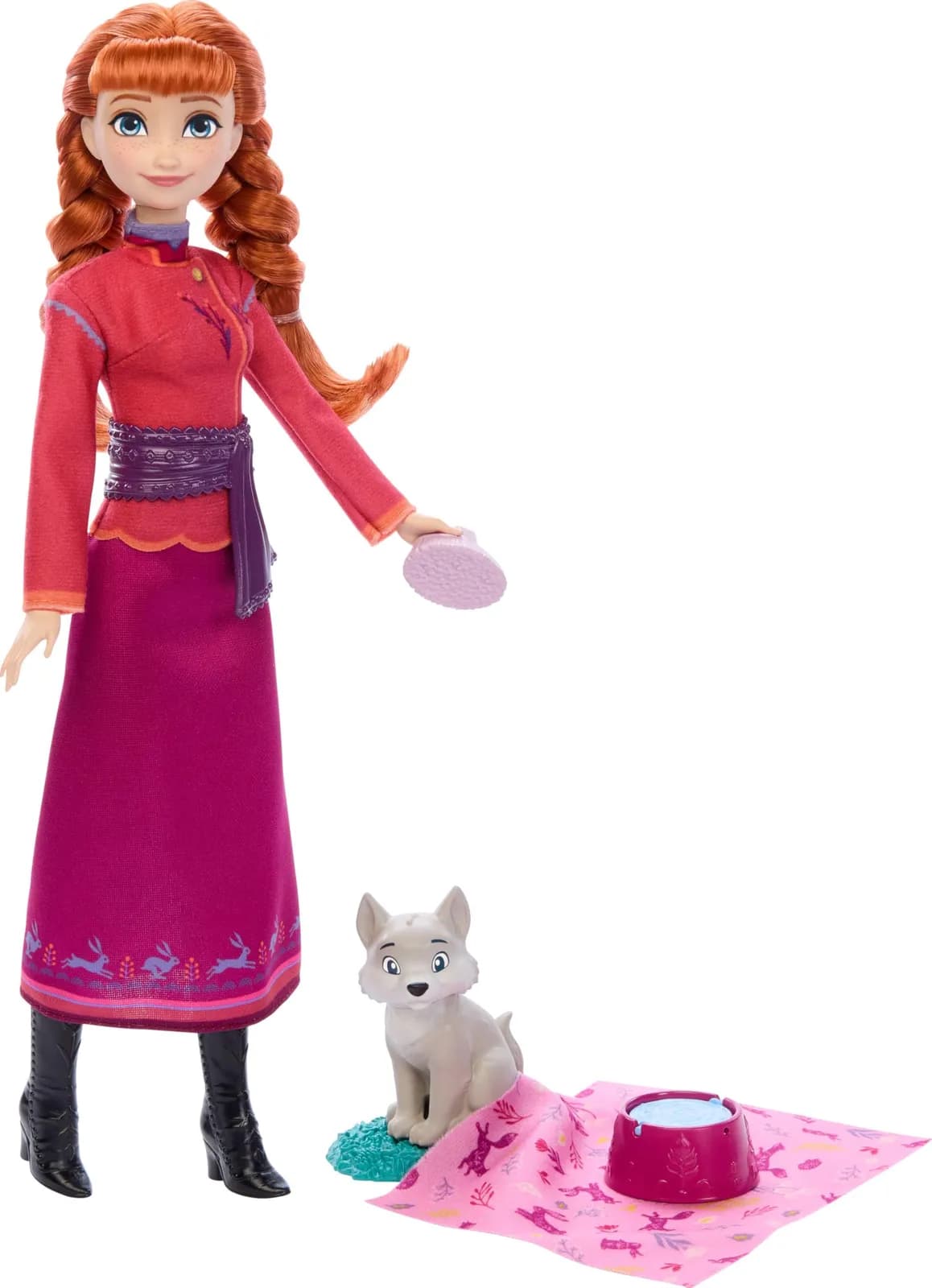 Muñeca Mattel Frozen Anna con Lobezno y Accesorios