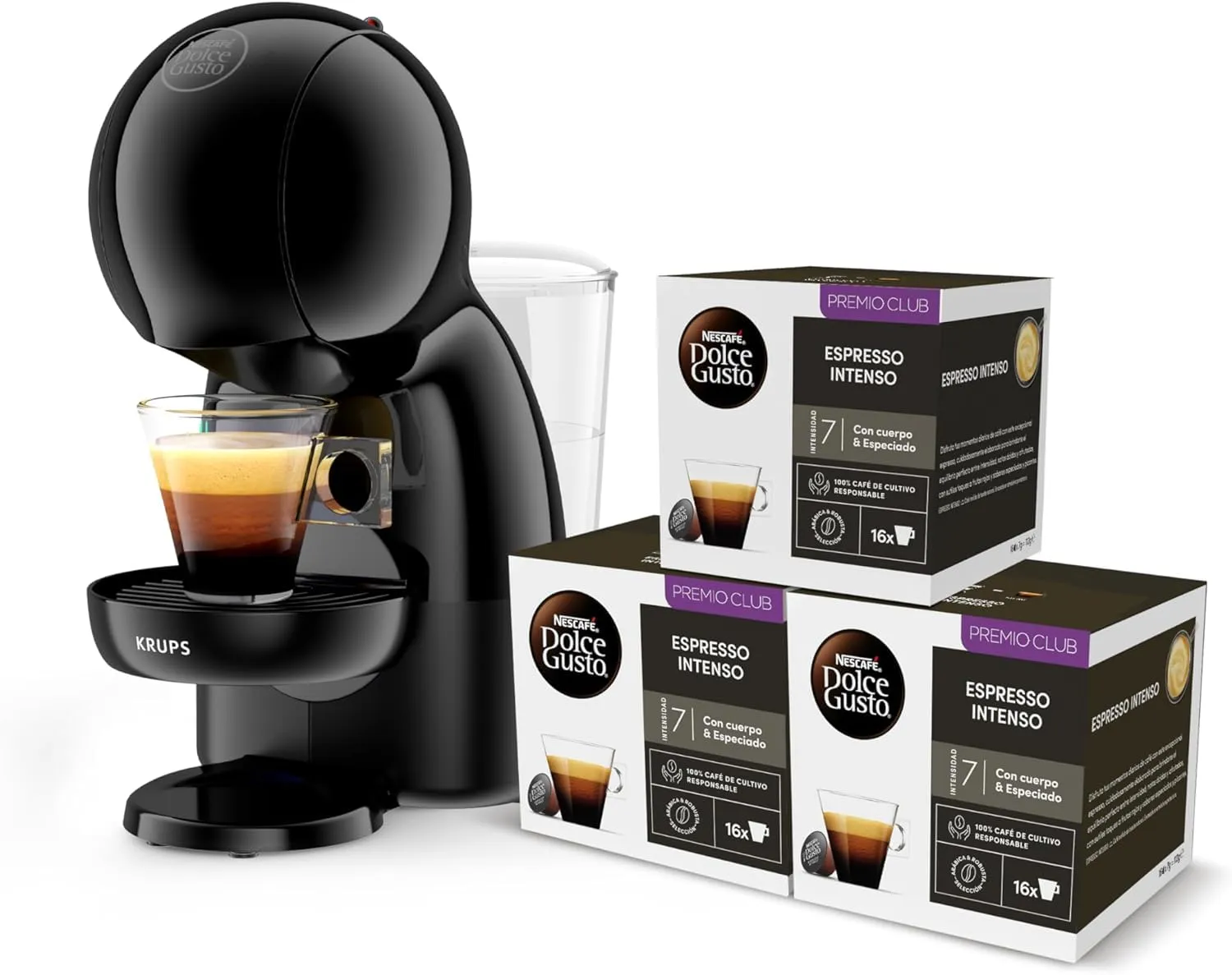 Krups Dolce Gusto Piccolo XS Cafetera + 3 Packs Café