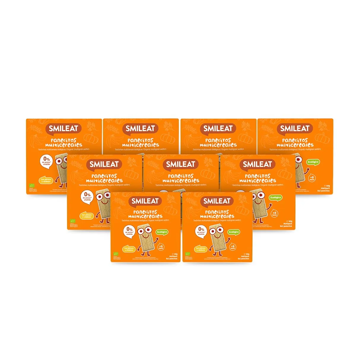 Smileat Panecillos Multicereales Bio +8 Meses Pack 9x60g