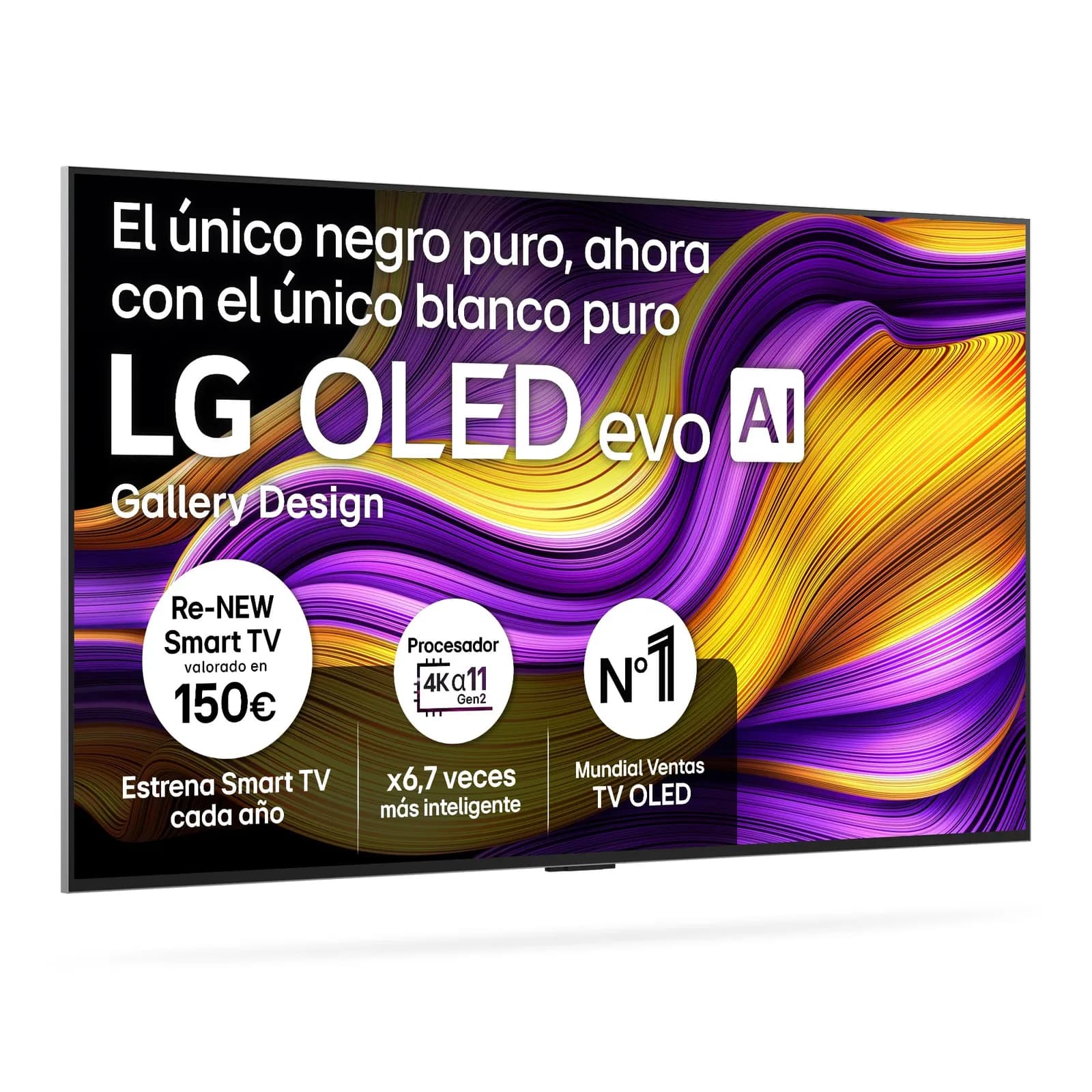 LG OLED55G54LW: TV OLED EVO 4K de 55" con Smart TV AI G5 y WebOS 25