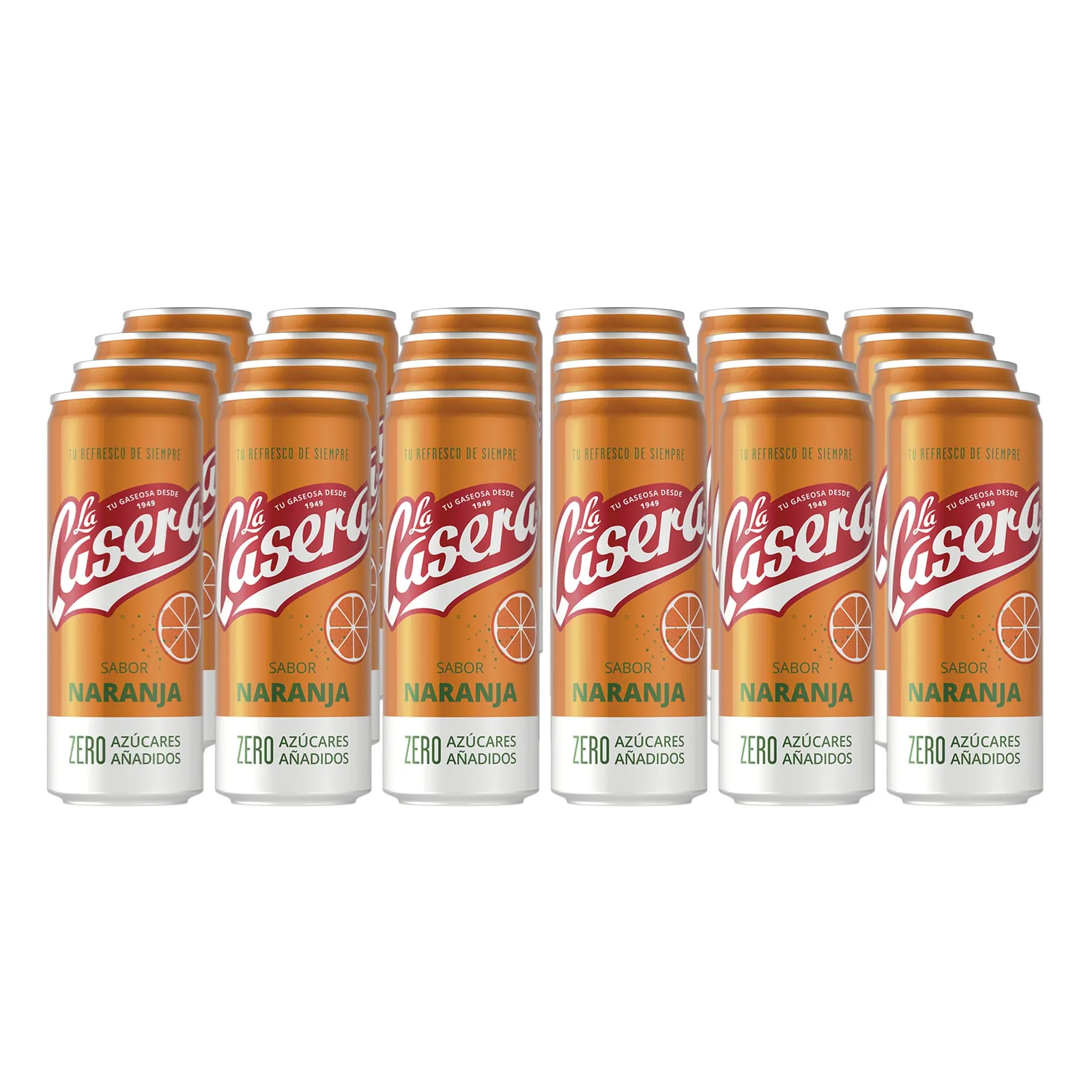 Pack 24 latas 33cl La Casera Naranja