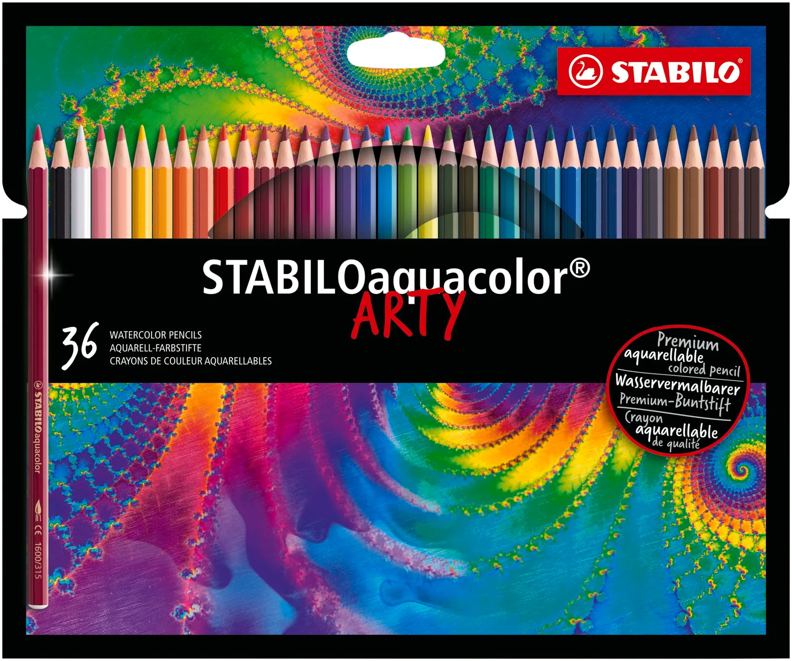 STABILOaquacolor ARTY Estuche 36 Lápices de Color Acuarelables