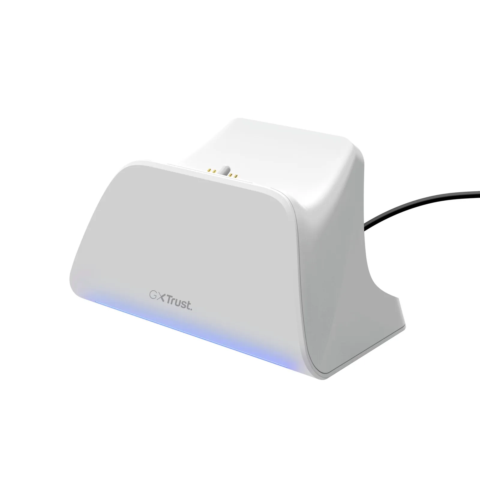 Cargador Mando PS5 Trust GXT 255W Blanco DualSense Place-on Carga Rápida LED USB-C
