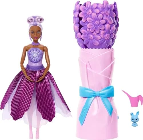 Barbie Petal Pop Muñeca Perfumada con Accesorios y Mascota