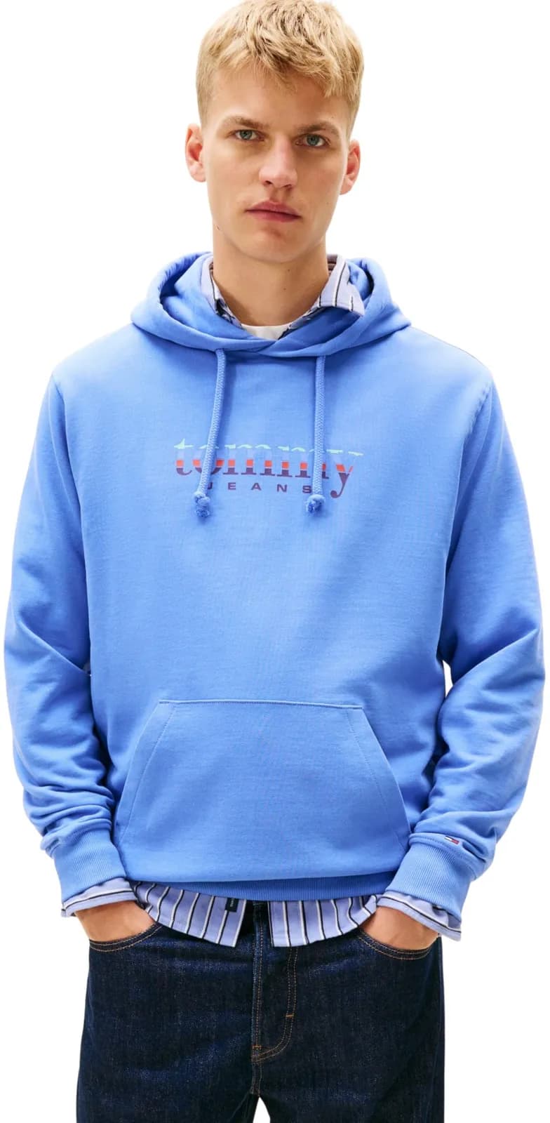 Sudadera con Capucha Tommy Jeans TJM Reg Entry DNA Play Hood Dm0Dm22642 para Hombre, Azul Talla S