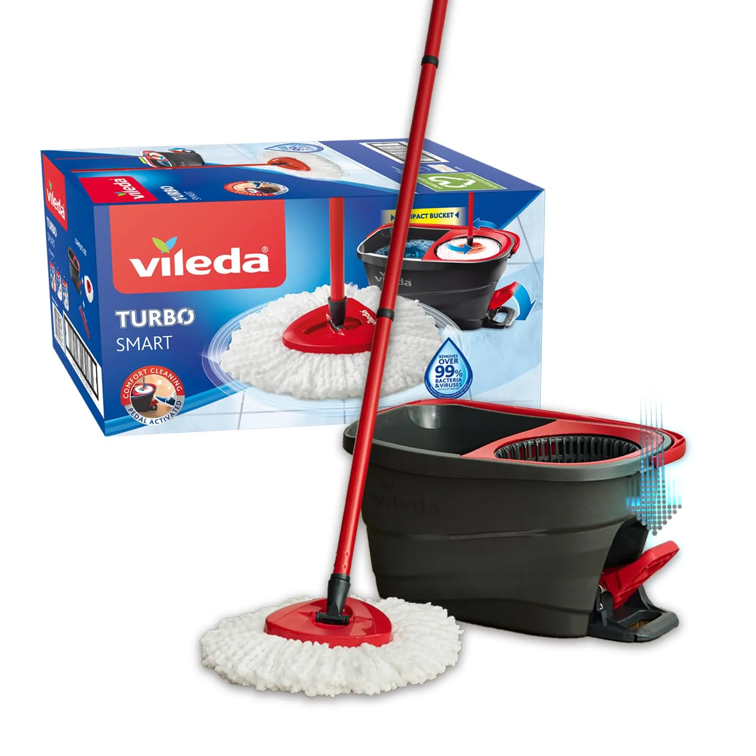 Vileda Turbo Smart Fregona y Cubo Escurridor