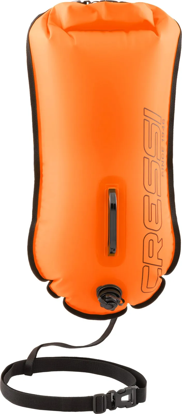 Cressi Glide Pro Swim Buoy: Boya de señalización inflable naranja 28L para nadadores y buceadores