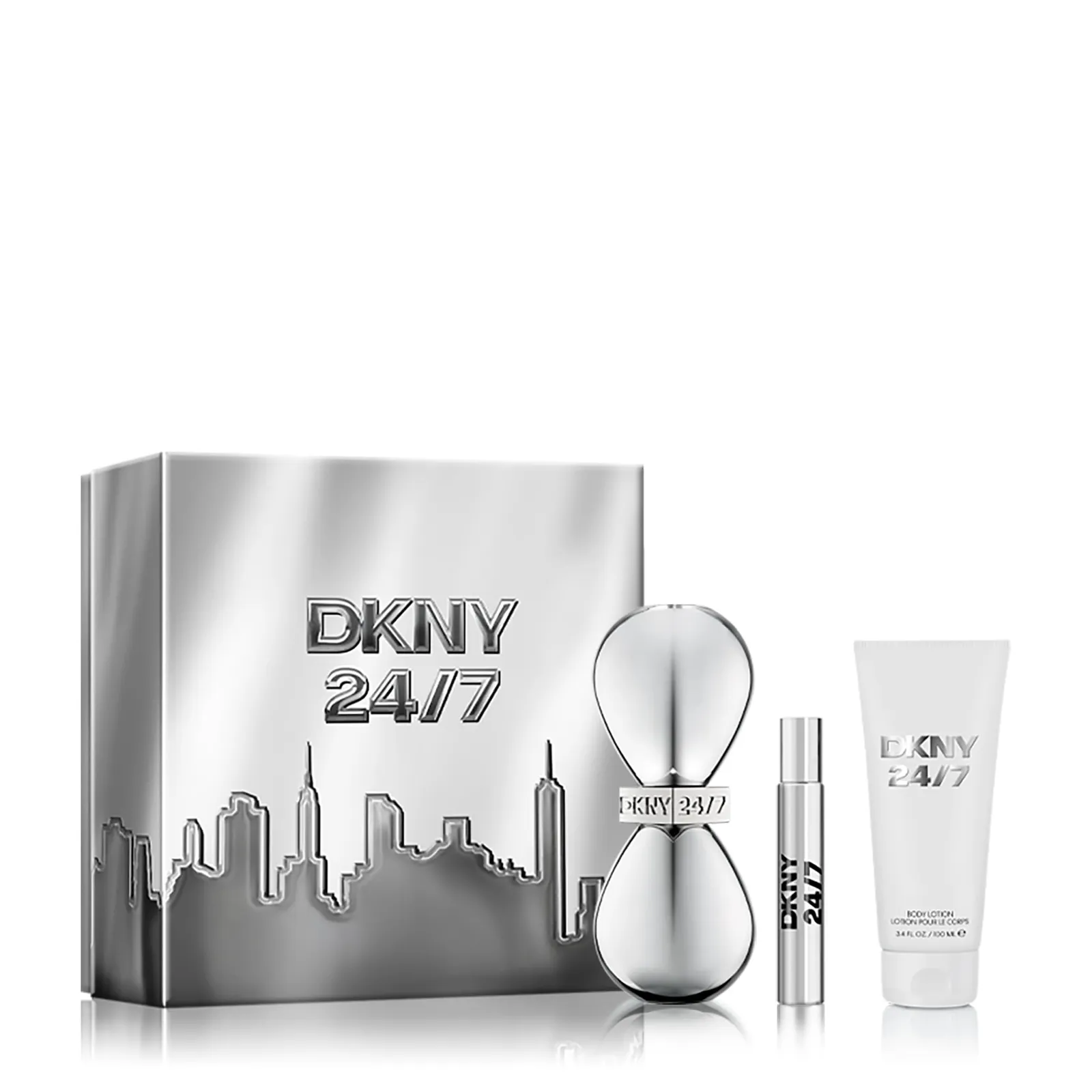 Set Regalo DKNY 24/7 Mujer: Eau de Parfum 100ml + Mini EDP 15ml + Loción Corporal 100ml