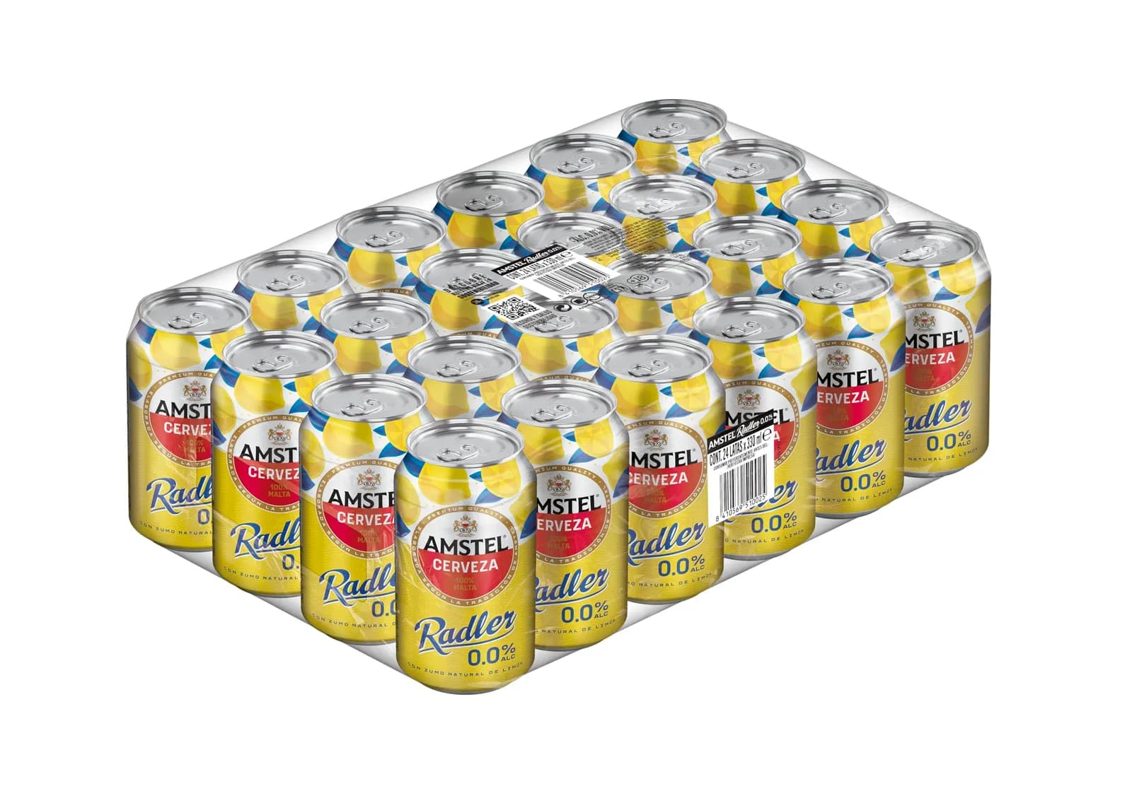 Pack 24 Latas Amstel Radler 0,0 Limón Sin Alcohol 33cl