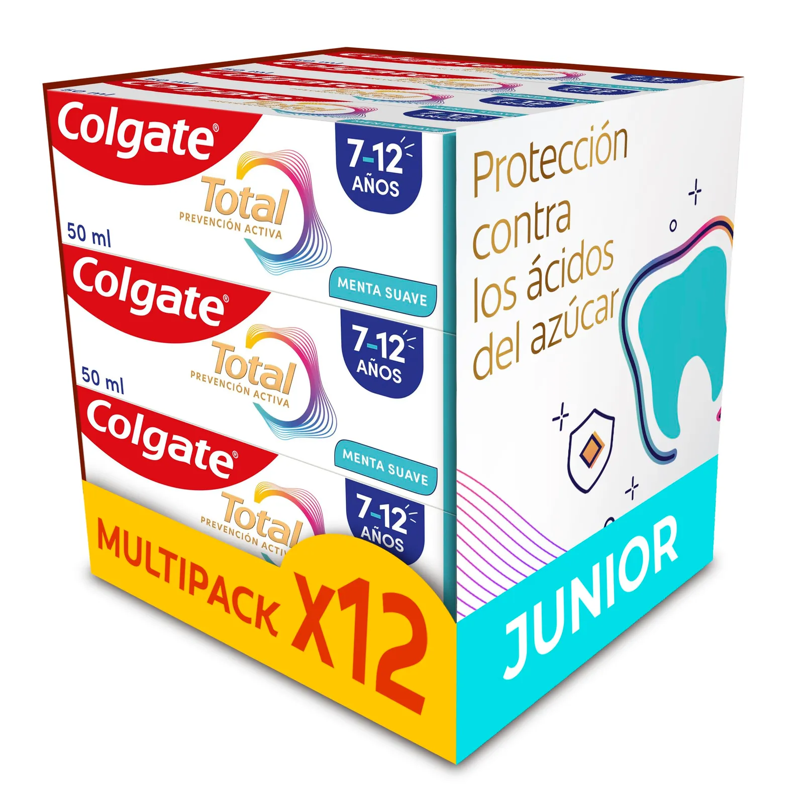 12x 50ml Dentífrico Infantil Colgate Total Junior