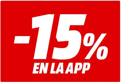 Descuento 15% en carrito solo desde la APP de MediaMarkt
