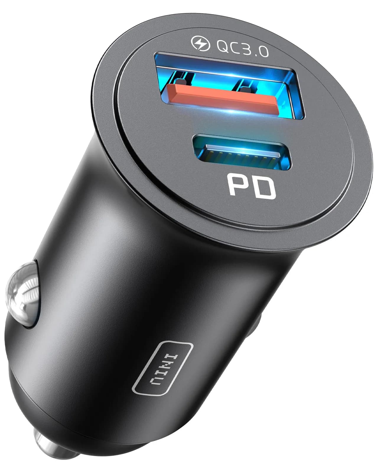 Cargador Coche 30W 2 Puertos USB QC 3.0 y PD