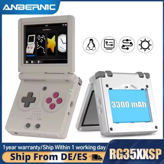 Anbernic RG34XXSP: consola portatil con pantalla 3:2 optimizada para GBA