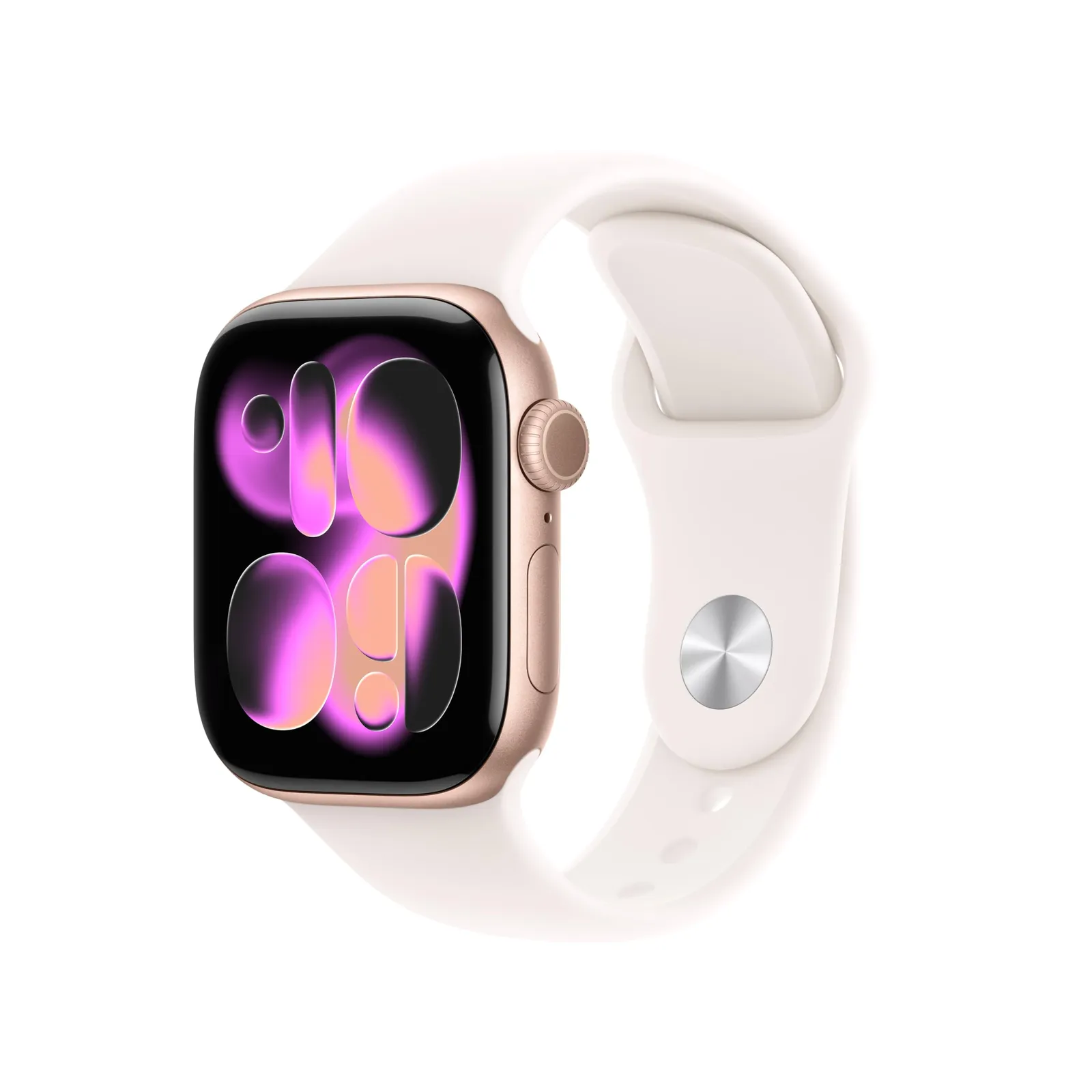 Apple Watch Series 11 GPS 42mm Oro Rosa, Correa Deportiva Rosa Talla M/L
