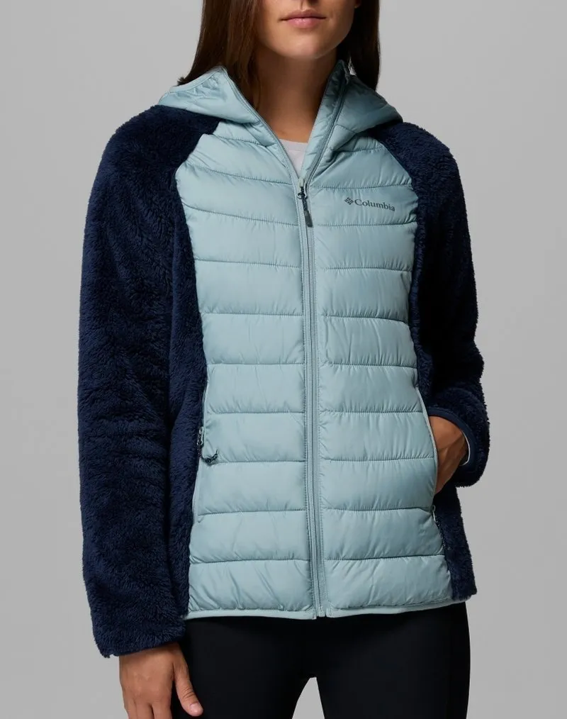 Columbia Powder Lite: Chaqueta polar con capucha azul