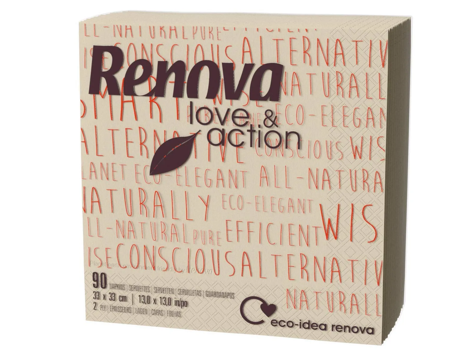 Pack 2x Renova Love & Action: 180 Servilletas Doble Capa