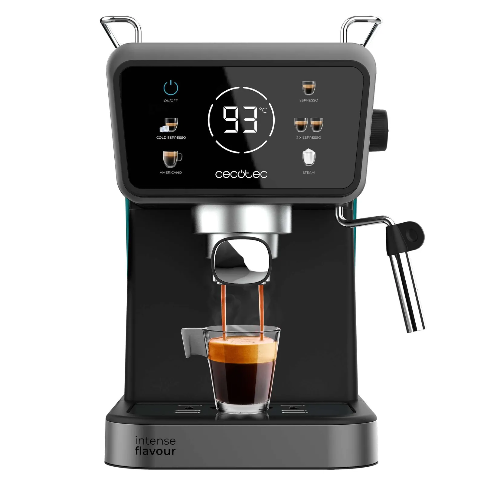 Cecotec Cafetera Power Espresso Touch ColdBrew: 1350W, 20 Bares, Café Frío/Caliente, Táctil