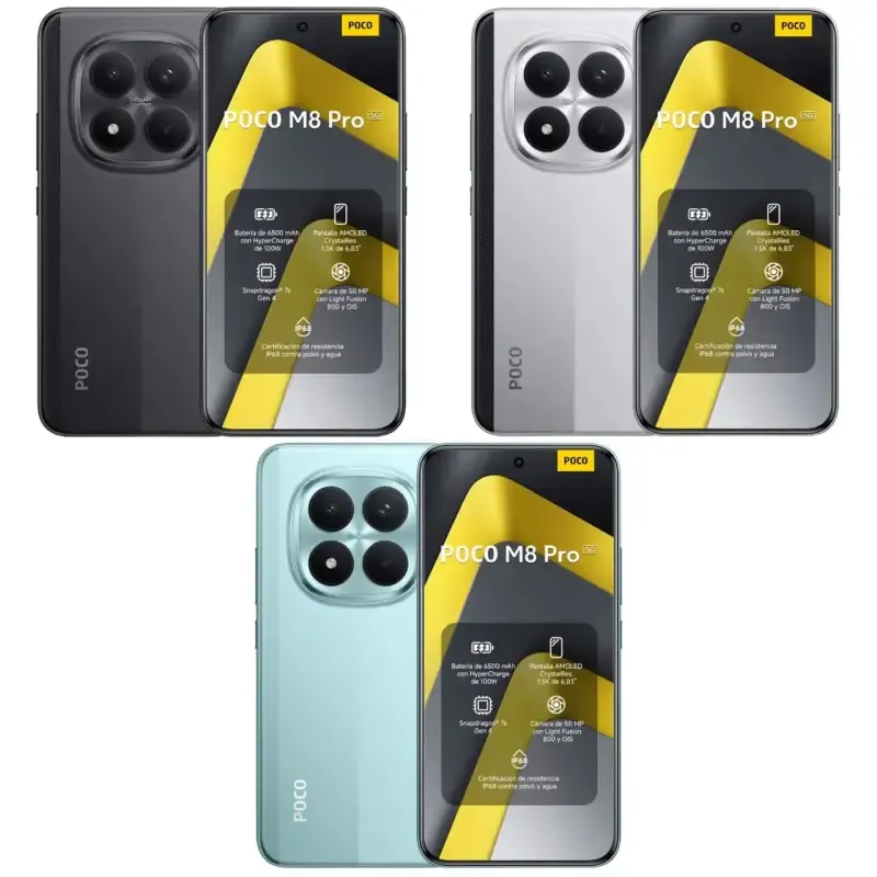 POCO M8 Pro 5G: 8GB RAM, 256GB Almacenamiento