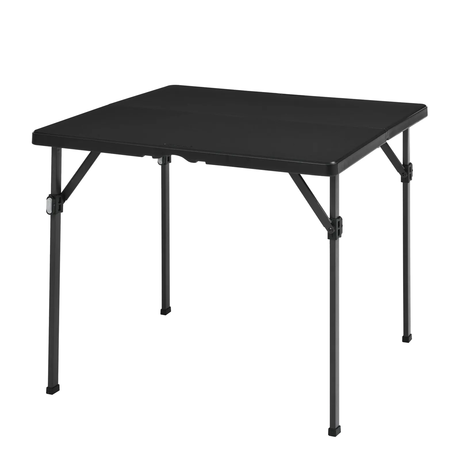 Mesa plegable Amazon Basics 86x86cm para interior/exterior con asa