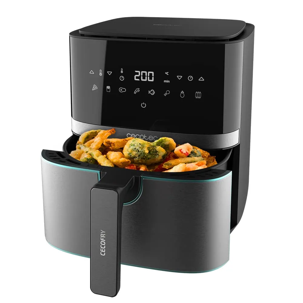 Cecotec Freidora sin Aceite Cecofry Full InoxBlack 5500 Pro 5,5 L