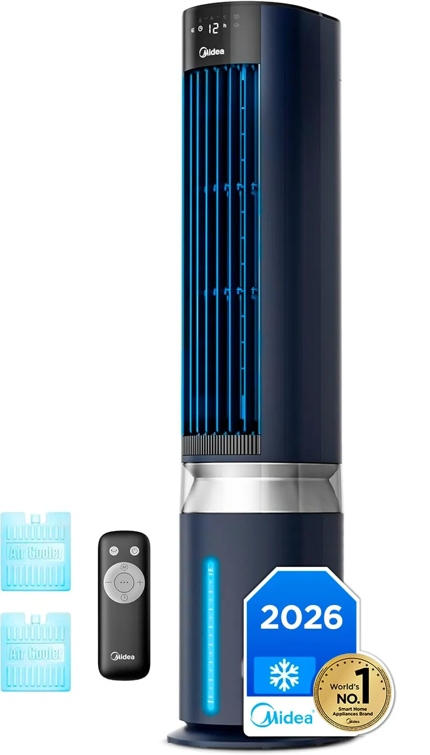 Climatizador Evaporativo Portátil Midea 7L | 6 Velocidades, 5 Modos, Temporizador 12H, Oscilación 85º, IA