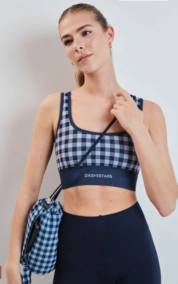 Women'Secret Mini Bolso Cruzado Cuadros Vichy Azul