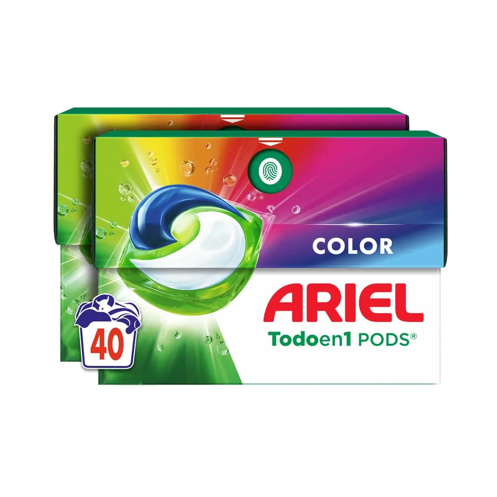 Ariel Pods 3 en 1 Detergente Lavadora 40 Cápsulas: Cuidado Extra Color