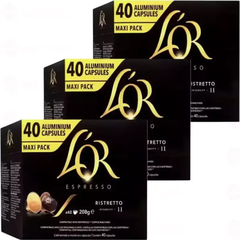 Pack 3x 40 Cápsulas Café L'OR Ristretto
