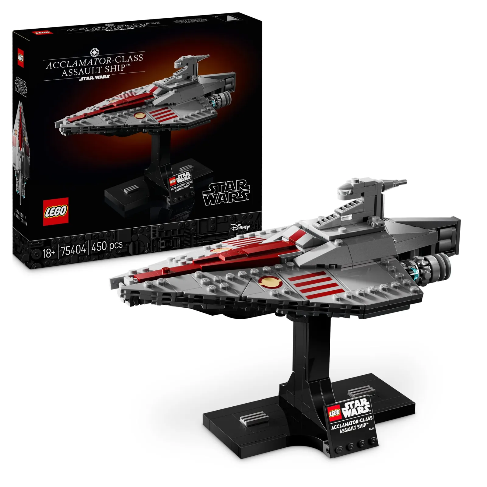 LEGO Star Wars 75404 Nave de Asalto Clase Acclamator: Maqueta para Adultos
