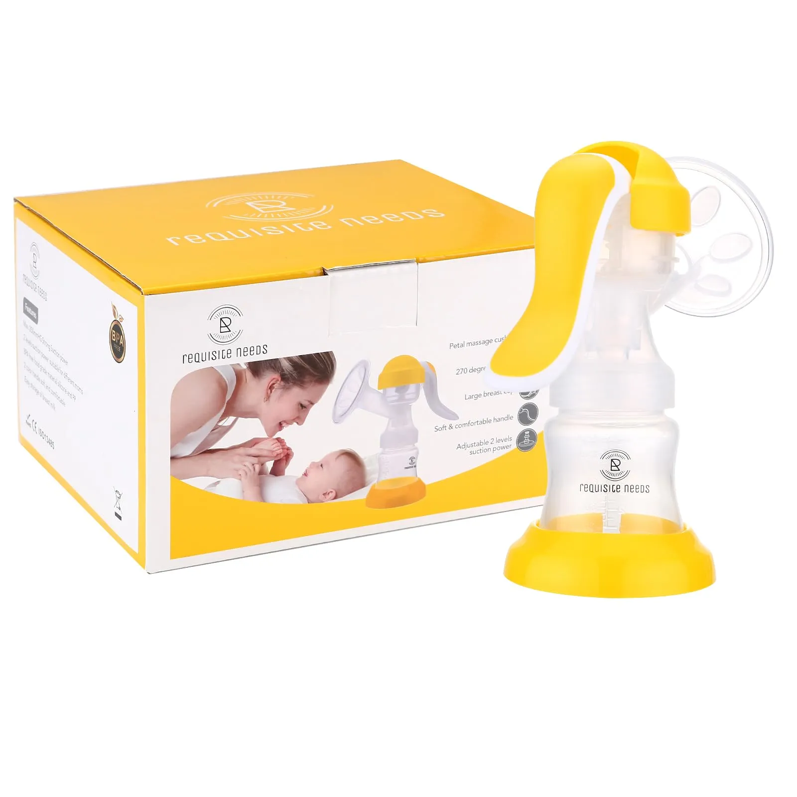 Extractor de leche manual REQUISITE NEEDS con accesorios