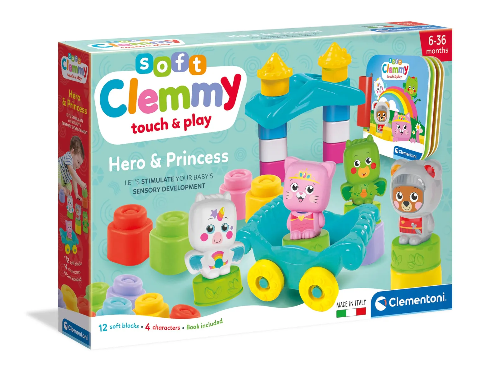 Juego Clemmy Hero & Princess Playset: Bloques blandos con castillo y figuras