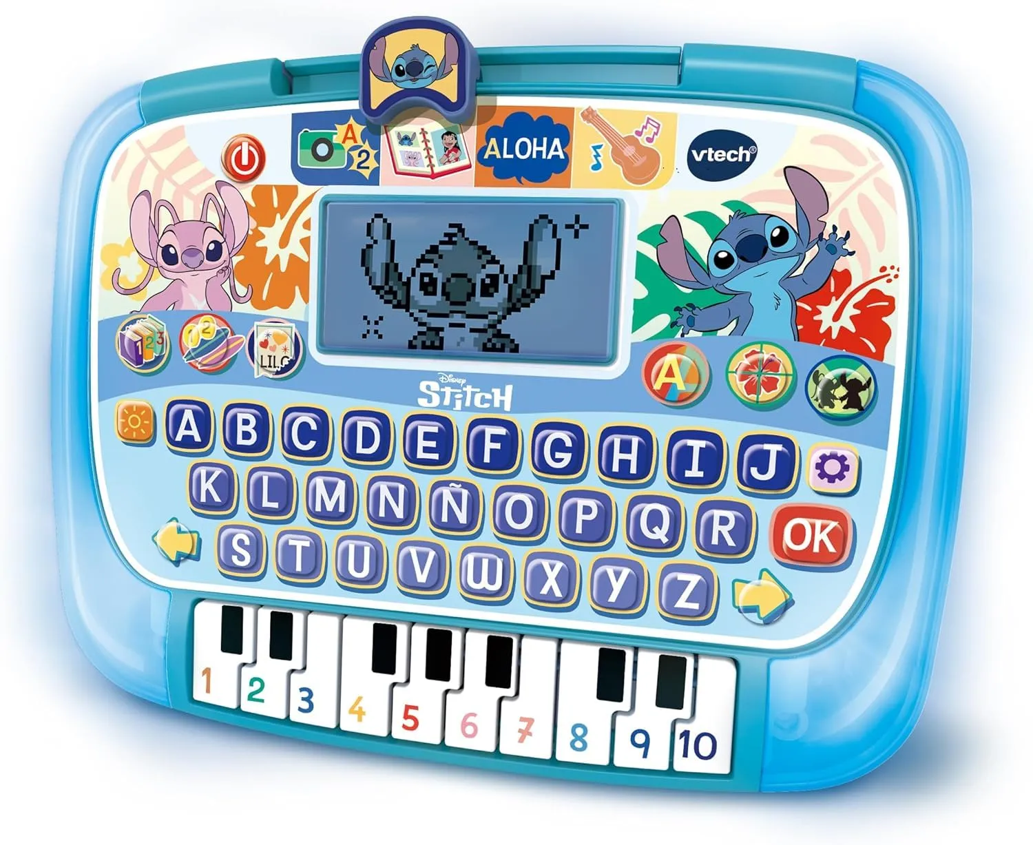 VTech Tablet Educativa Stitch para Niños +4 Años, 10 Actividades, Pantalla LCD, Voz Original ESP
