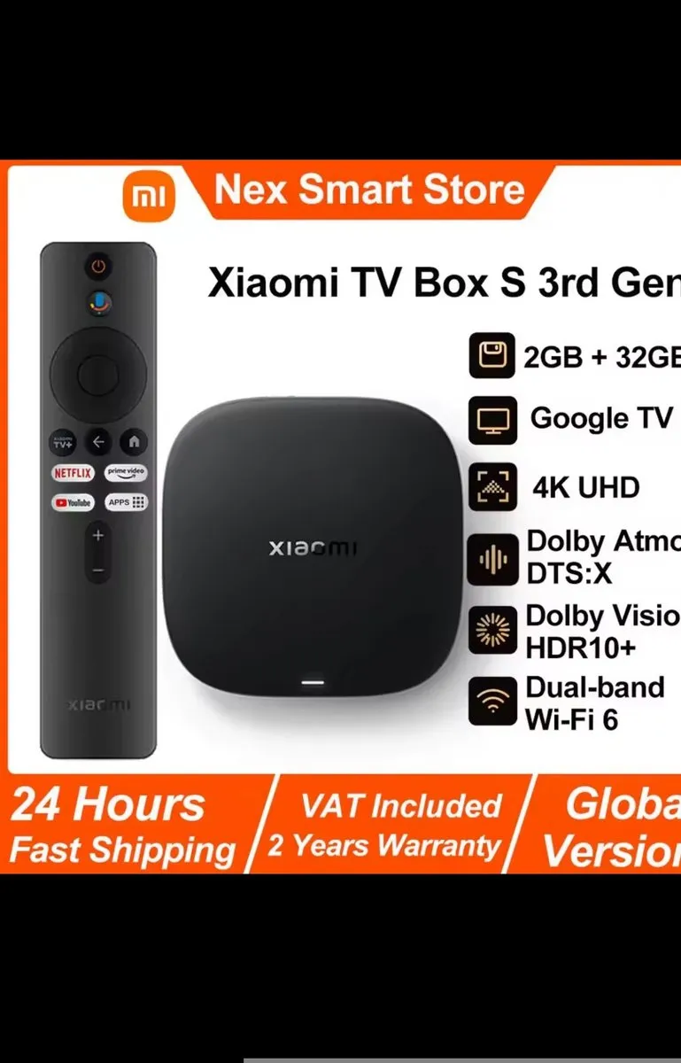 Xiaomi TV Box S 3rd Gen: Smart Android TV Box 4K UHD