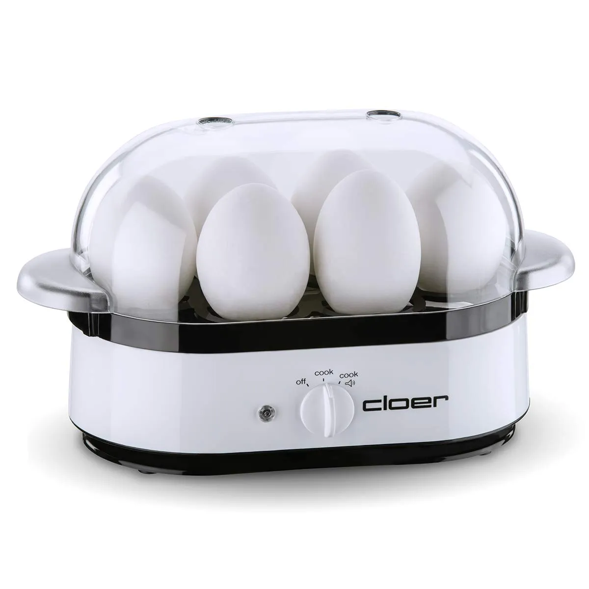 Cloer 6081: Cocedor de Huevos Eléctrico 350W Blanco (6 Unidades)