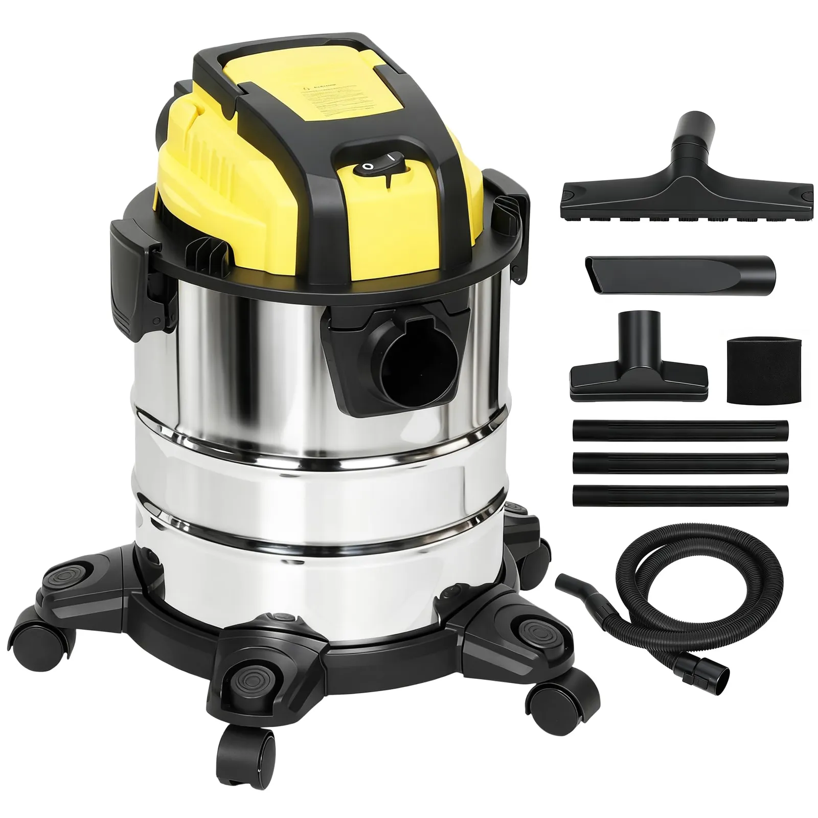 Aspirador 3 en 1 HOMCOM: Seco/Húmedo, 1200W, Soplador, Depósito 20L