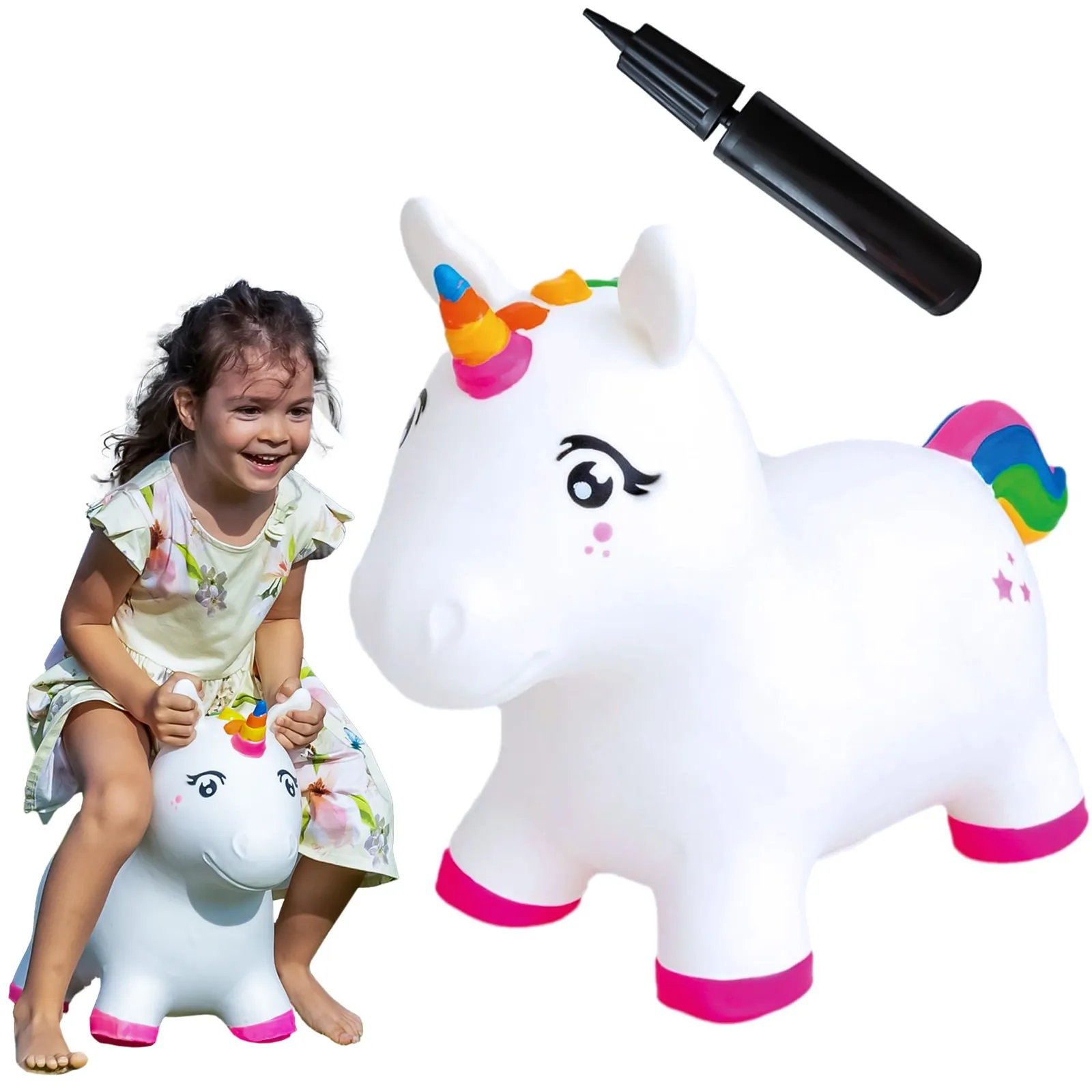 Unicornio Saltador Inflable para Niños
