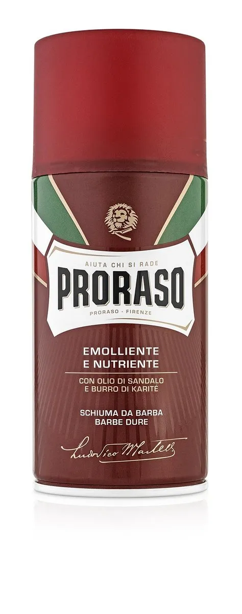 Proraso Espuma Afeitar Sándalo y Karité para Barbas Duras - 300 ml