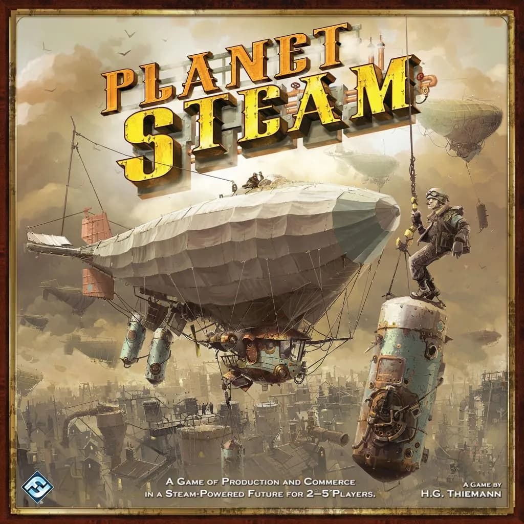 Juego de Mesa Planet Steam: Producción y Comercio Futurista