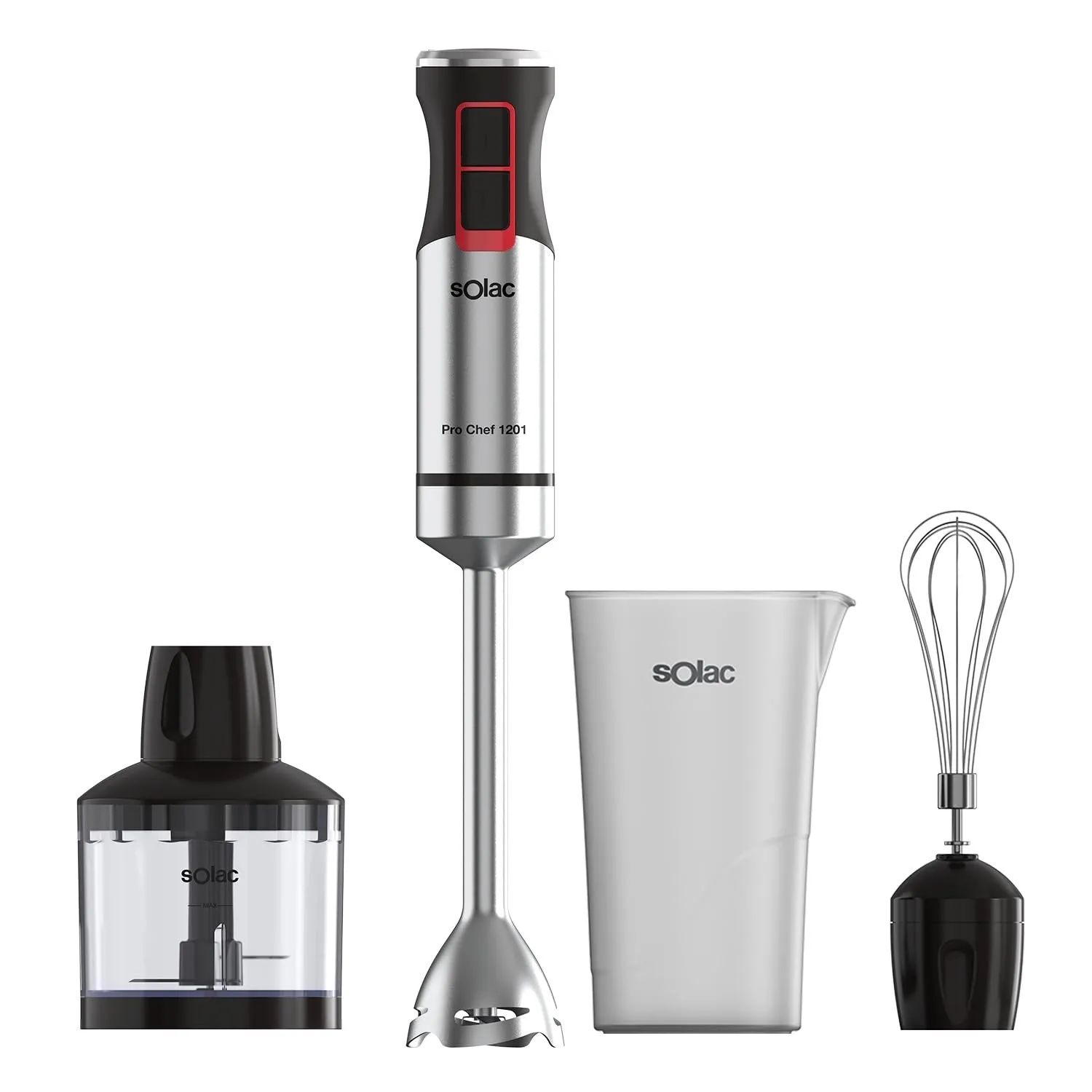 Batidora de Mano Solac Pro Chef 1201: 1200W con Accesorios