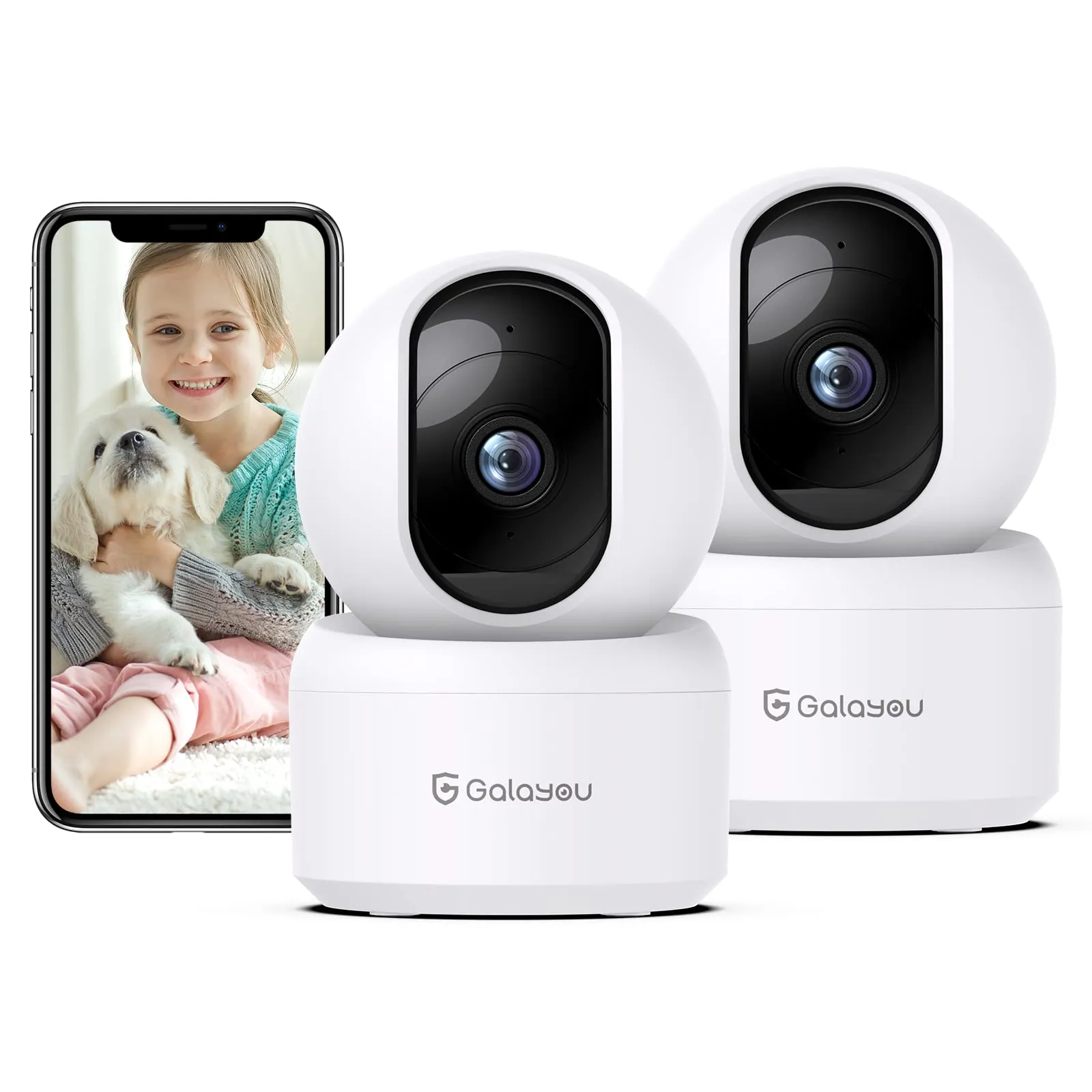 Pack 2 Cámaras Vigilancia 2K WiFi Compatibles con Alexa