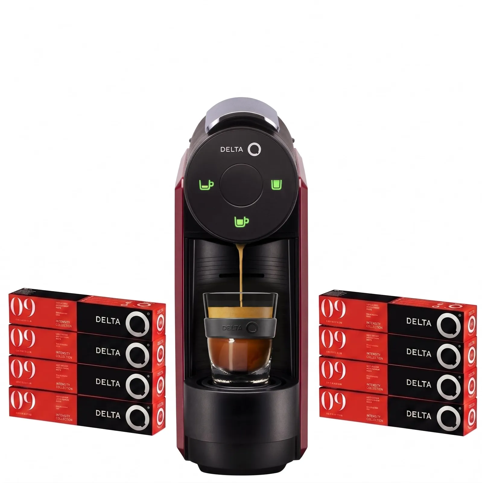 Cafetera Delta Q Mini Qool con 80 Cápsulas Qharacter